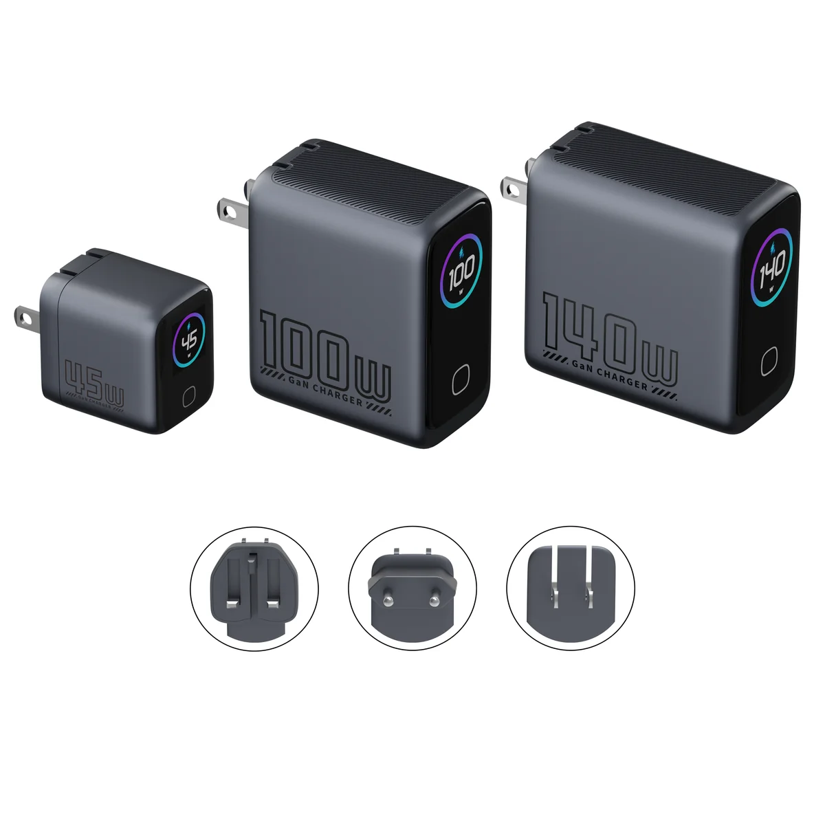 45W Smart Screen GaN Single C-port Charger 4